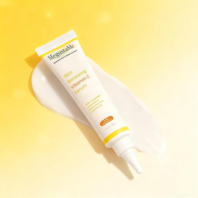 Skin Renewing Vitamin C Serum 30ml - Pure Vitamin C Serum Dermatologist Developed Brightening Antioxidant Face Serum for Glowing Skin,Hydrating Skin Barrier Repair Serum.