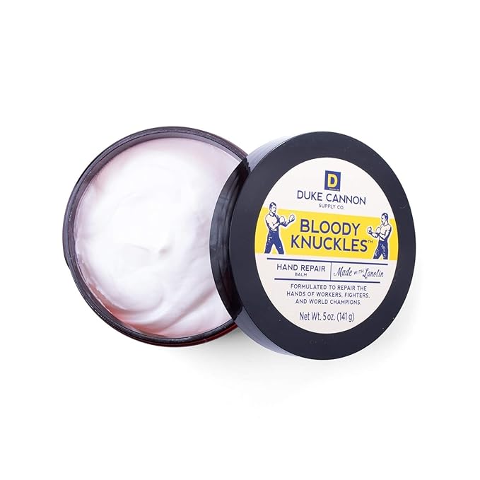 Duke Cannon Supply Co. Bloody Knuckles Hand Repair Balm 3-Pack – 5 oz Unscented Hand Cream for Workers Fighters and Athletes – Heavy Duty Moisturizer for Dry Cracked Hands