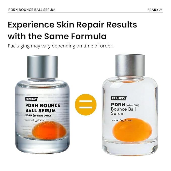 FRANKLY Salmon PDRN Bounce Ball Serum – 99% Pure Salmon DNA PDRN for Post Microneedling Recovery, Redness & Damaged Skin Repair | Glass Skin Korean Skincare | Lightweight, Non Sticky | 1.01 fl oz