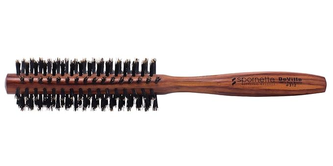 Spornette DeVille Boar Bristle Round Brush Set - Professional Hair Brushes Including 1.5, 2, and 2.5 inch Sizes - For Women, Men, & Kids
