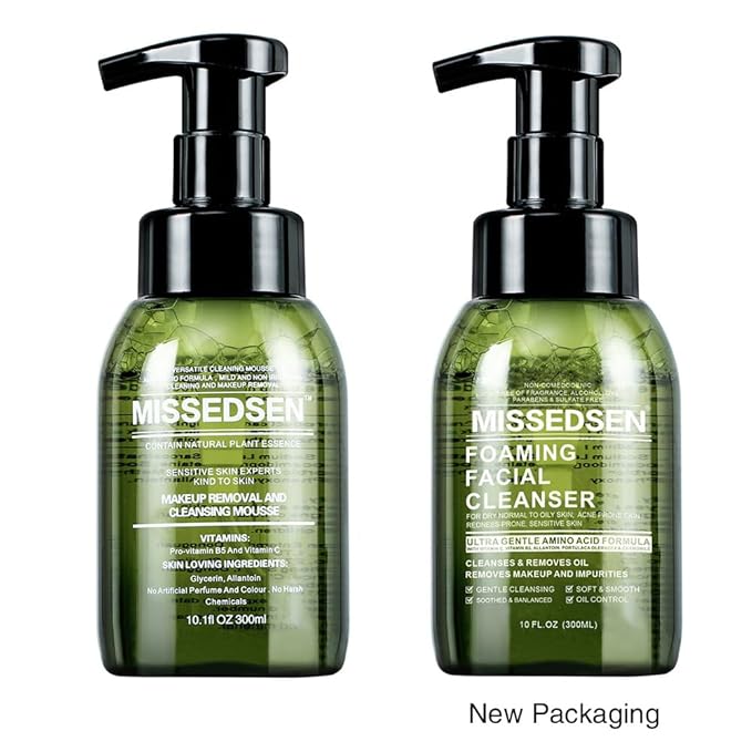 Mens Face Wash Foaming Cleanser for Men Vitamin B5 Deep Pore Cleansing for Acne, Oily, Sensitive, all Skin Types Soap-Free Fragrance-Free Colorant-Free Gentle Daily Face Wash 10 oz