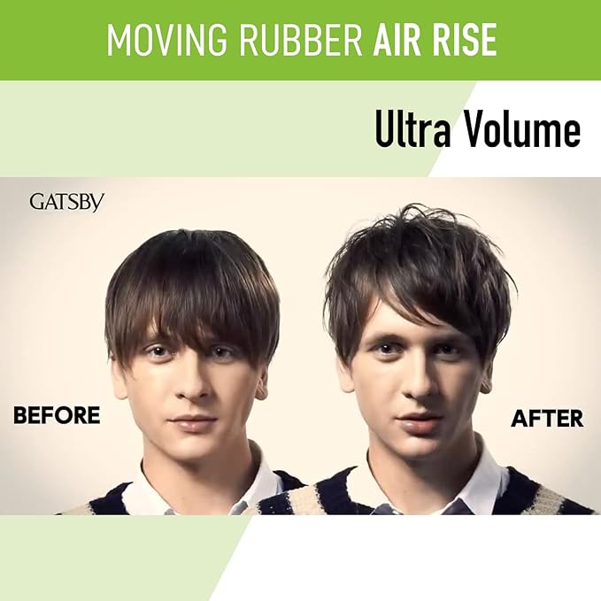 GATSBY Moving Rubber Air Rise Hair Wax, English Version, 80g/2.8oz