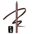 Brown Gel Eyeliner Pencil for Mature Eyes, Smooth Glide, No Tugging or Pulling for Soft & Natural Look, Waterproof Smudge-Proof Long-Lasting with Sharpener