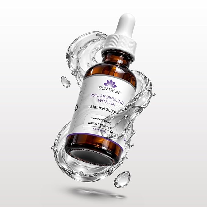 SKIN DEVA 20% Argireline Serum with Matrixyl 3000 Pure Hyaluronic Acid Serum For Face Deep Wrinkle Reducer Anti Aging Tones Skin and Stimulates Collagen Peptides Serum For Face