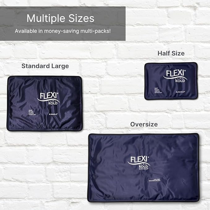 FlexiKold American Flag Gel Ice Pack (Standard Large: 10.5" x 14.5") Ice Packs for Injuries Reusable, Back, Shoulder and Knee Pain Relief, After Surgery - 6300-COLDUSA by NatraCure