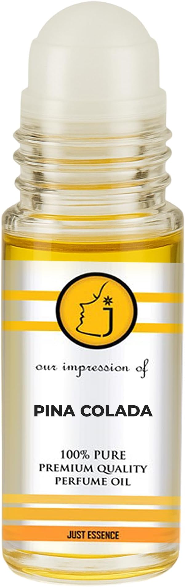 Just Essence Pina Colada Roll On Fregrance Perfume Oil for Perfume Making, Personal Body Oil, Soap, Lotion, Candle Making & Incense | Premium Quality Undiluted & Alcohol Free | 1 Fl Oz