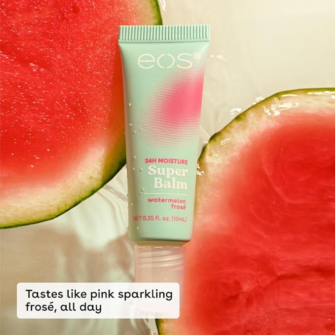eos 24H Moisture Super Balm- Watermelon Frosé & Mango Melonade,Lip Mask,Day or Night Lip Treatment,Made for Sensitive Skin,0.35 fl oz,2 Count (Pack of 2)
