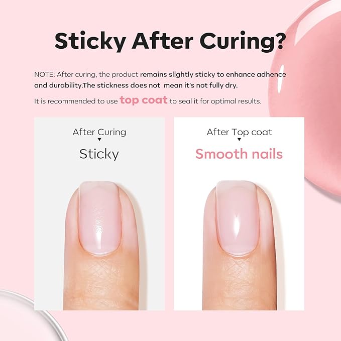 modelones Base Coat Builder Nail Gel, 2 Pcs Clear and Rose Nude Pink Builder Nail Polish for Thickening Apex Building 8-in-One Rubber Color Base Polish Extend Gel LED Lamp Cured 10 ml DIY Salon