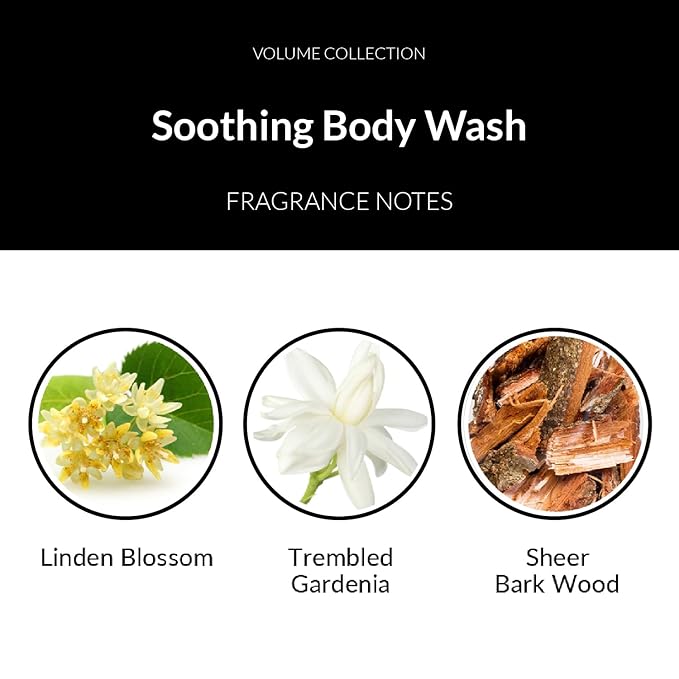 Number 4 Fleurs de Temps Soothing Body Wash. Moisturizing Body Wash with Vitamin E and Oat Extract, 16.9 oz