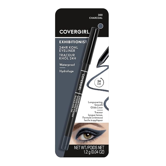 COVERGIRL Exhibitionist 24-Hour Kohl Eyeliner, Charcoal, 0.04 Ounce