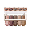 Olive Green Brown Earthy Matte & Shimmer Eyeshadow, 5 Color Highly Pigmented Blendable Soft Eye Shadow Palette Makeup for Older Women, Long Lasting Mini Travel Size, Suitable for Mature Skin 04#