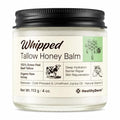 Beef Tallow Honey Balm for Skin: 100% Grass Fed Whipped Organic Moisturizer with Organic Raw Honey, Jojoba Oil, Vitamin E – Natural Face and Body Care for Mature, Dry or Sensitive Skin, 4oz