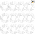 Silk Satin Scrunchies for Women Girls 12 PCS White Hair Scrunchies Silk Satin Hair Ties for Thick Hair Bulk Hair Ties Hair Accessories