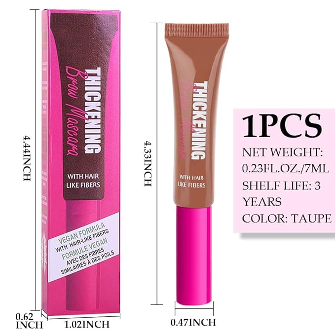 Kaely Thickening Brow Mascara, Tinted Eyebrow Gel Waterproof, Eyebrow Color Makeup, Vegan, Cruelty Free, maquillaje gel para cejas a prueba de agua, 04 Rich Auburn