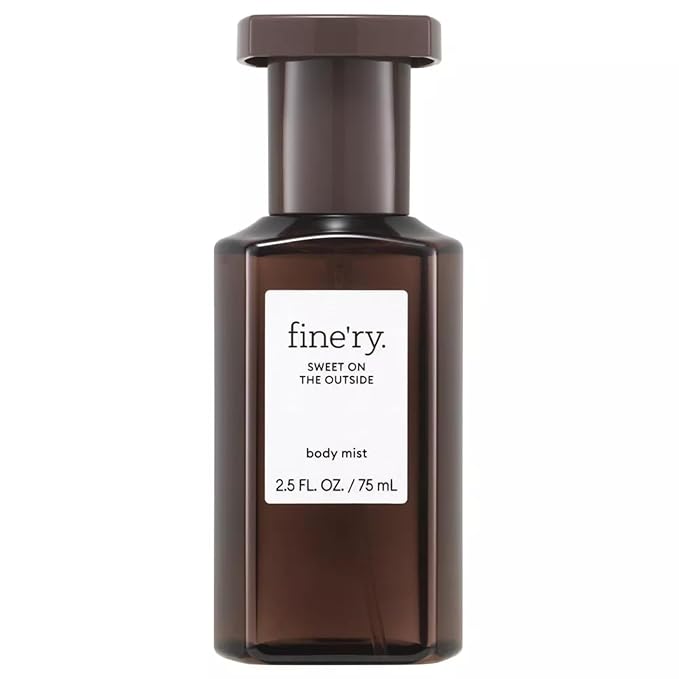 Fine'ry Vanilla Gourmand Mini Hair + Body Fragrance Mist Spray for Women & Girls - Sweet on the Outside - Vanilla, Cacao Wood & Smoked Vetiver, Cruelty-Free, Long-Lasting, Gift for Teens (2.5 Fl Oz)