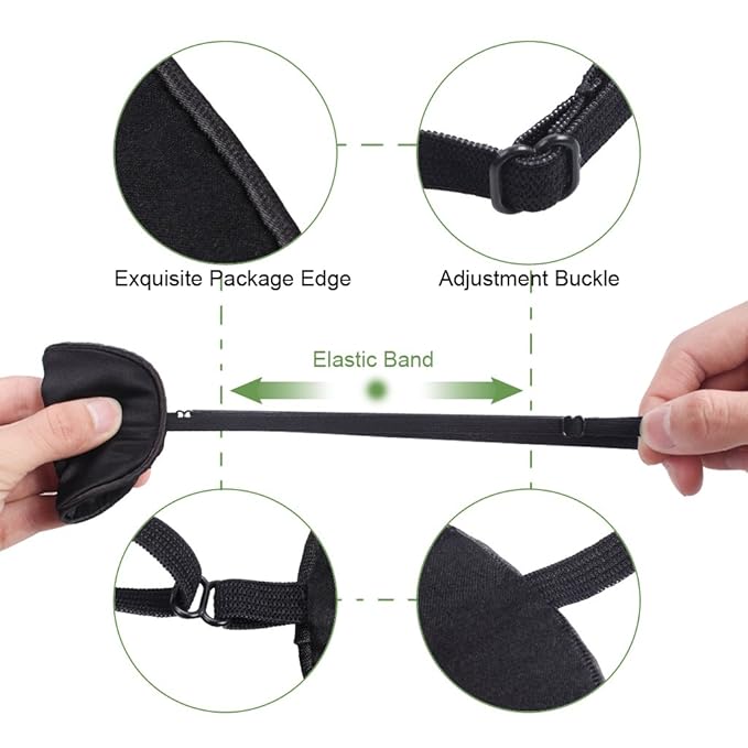 Pure Silk Eye Patch For Adults, Amblyopia Obscure Astigmatism Training Strabismus Correction Black