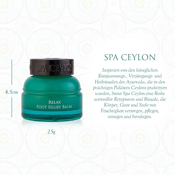 SPA CEYLON RELAX Foot Relief Balm | Instant Cooling & Soothing | relief for tired & fatigued feet | Hydrating | Suitable for all skin types