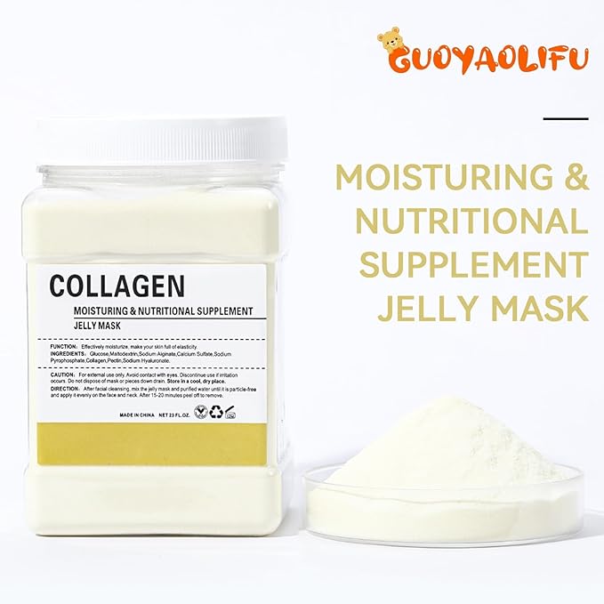 Jelly Masks for Facials Professional,Jelly Face Mask Skincare Hydrating,Jelly Masks Powder for Face Moisturizing,Smoothing,Deep Cleaning,Oil Contral,for All the Skin 23 Fl Oz(Collagen)