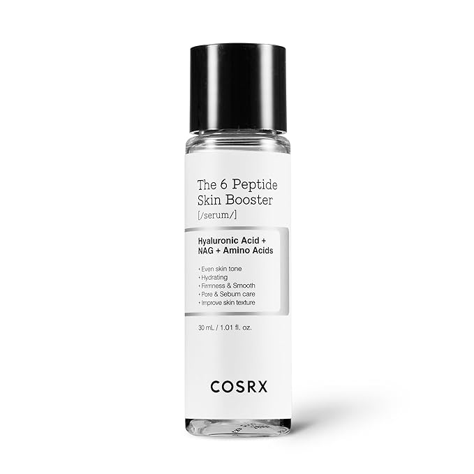 COSRX Mini-Sized 6X Peptide Collagen Skin Booster Toner Serum 1.01 Fl Oz, for Dull & Uneven Skin, Travel Essentials, Preps Skin with Copper Peptides, GHK-Cu, Korean Skin Care