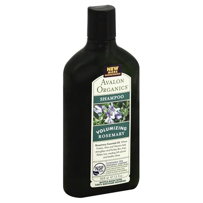Avalon Organics Volumizing Shampoo, Rosemary 11 oz (Pack of 10)