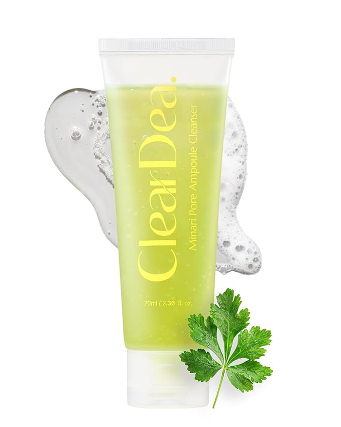 Minari Ampoule Cleanser for Face – K-Beauty Korean Water Parsley & Kakadu Plum Extracts, Hydrating & Gentle Daily Facial Cleanser (Pack of 1)