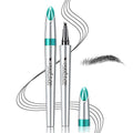 Eye Brow Pencils for Women - Waterproof Microblading Eyebrow Pencil, Four Tip Eye Brow Makeup Pen to Effortlessly Create Hair Like Natural Brows (Black)
