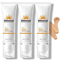 Tinted Sunscreen SPF 50 Broad Spectrum - Face Sunscreen with Titanium Dioxide, No White Cast & Oil-Free Formula, Non-Sticky Hydrating Sun Protection for All Skin Types, Travel Size 1.7oz (3)