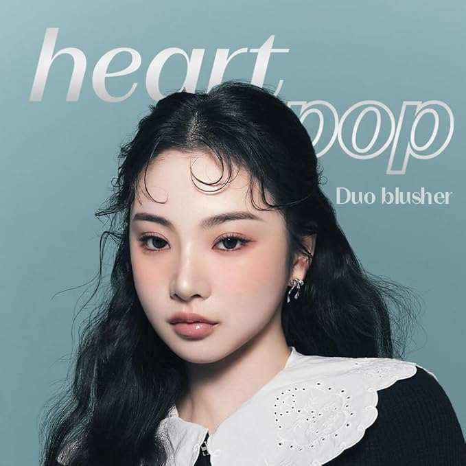 ETUDE Heart Pop Duo Blush, Pink & Purple Cheek Colors, Natural Glow & Glossy Finish, Lightweight Layering Formula, Korean Makeup Artist Collab, Compact 0.2 oz – Envy pale