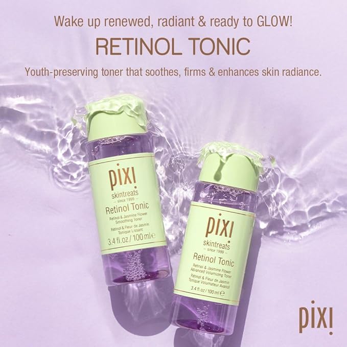 Pixi Retinol Tonic, Smoothing & Firming Facial Toner, Enhanced with Peptides to Boost Collagen Production, Alcohol-Free Daily Rejuvenating Toner, 250 ml / 8.5 fl oz