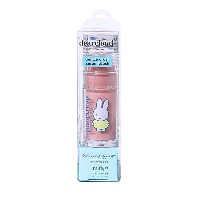 dearcloud Miffy Gentle Crush Serum Blush – Liquid Blush for Cheeks with Hyaluronic Acid – Korean Beauty Makeup - .19 fl oz (Be Polite)
