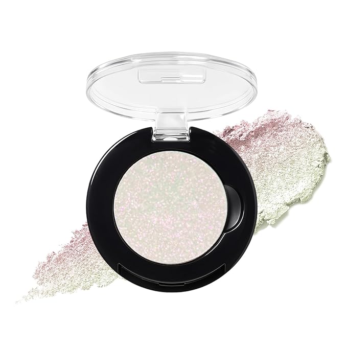 Refillable Eyeshadow Palette - Matte/Glitter/Duo-Chrome Pressed Powder & Cream Formula, Neutral/Shimmer/Smokey Multichrome, Travel-Friendly Iron Pan Refills (Chameleon, H01)