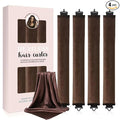 Heatless Hair Curls Overnight Curler - 4 Pcs Curling Rod to Sleep In, Velvet Hair Rollers with Satin Hair Scarf (Brown)