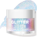LANGMANNI Holographic Body Glitter Gel for Body, Face, Hair and Lip.Color Changing Glitter Gel Under Light. Vegan & Cruelty Free-1.35 oz (1# Golden Ocean)
