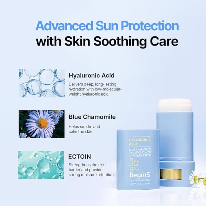 Blue Chamomile Hyaluronic Acid Airy Sun Stick