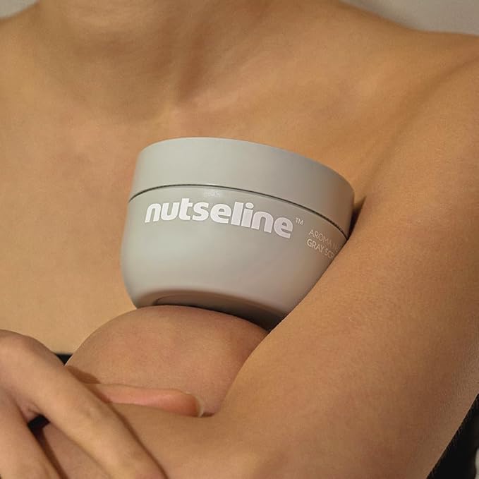 Nutseline Aroma Nut Gray Scrub 200ml Korean Skin Care – Exfoliating & Moisturizing Body Scrub, Removes Dead Skin Cells, Smooths & Nourishes, Aromatherapy Blend, Contains 17 amino acids