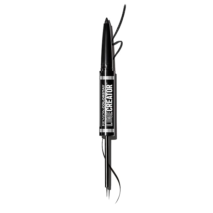 REVLON Liquid Eyeliner & Smoky Kohl Pencil, ColorStay Line Creator Eye Makeup, Waterproof & Transferproof, Blackout, 0.004 oz