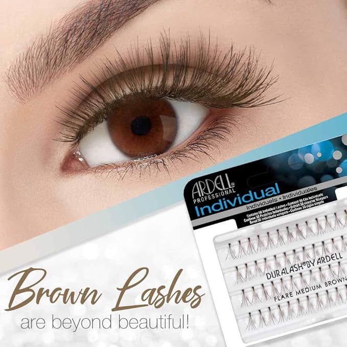 Ardell False Eyelashes Medium Brown, Diy Lash Clusters, Eyelash Extension Kit, 4 Pack