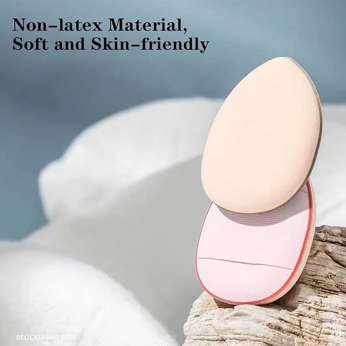 40 PCS Mini Makeup Puff Triangle Makeup Puff Finger Soft Setting Sponge Mineral Powder Body Powder Cosmetic Foundation Cosmetic Finger Puff for Women