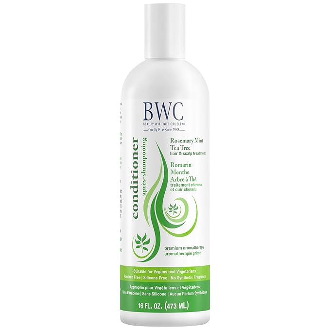 Beauty Without Cruelty Conditioner, Rosemary Mint Tea Tree – Aromatherapy Clarifying Hair & Scalp Treatment, SLS-Free, Vegan-Friendly & Cruelty-Free, 16 Oz