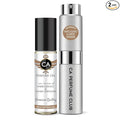 CA Perfume Duo Impression of Paris Essence & Venise Serenade For Women And Men Perfume Layering Set Long Lasting Travel Size EDP + Body Oil Roll-On Bottle 0.27 Fl Oz+0.33 Fl Oz