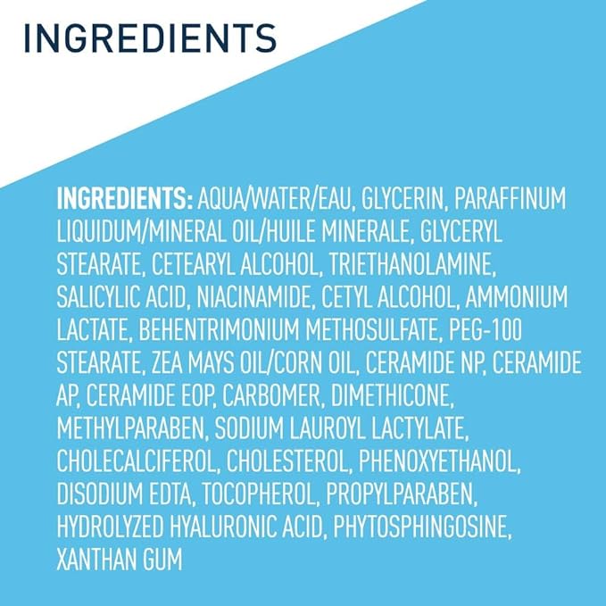 CeraVe Moisturizing Cream with Salicylic Acid, Exfoliating Body Cream with Lactic & Hyaluronic Acid, Niacinamide, and Ceramides, Fragrance Free & Allergy Tested, 12 Ounce