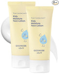 GOONGBE Kids' Moisture Face Lotion - Korean Kids Daily Face Moisturizer - 8hr Moisturizing Refreshing Cream Type Lotion with Cica and Allantoin - Allergen Free Scent, 2.7 fl.oz. 2 Pack