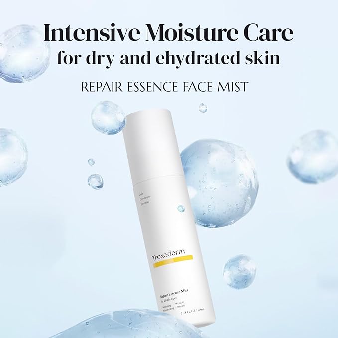 Repair Essence Toner Mist – Travel Size Korean Face Mist with Niacinamide, Troxerutin & Centella Asiatica, Carry-On Friendly Hydrating Spray for Barrier Care, 1.01 Fl.oz