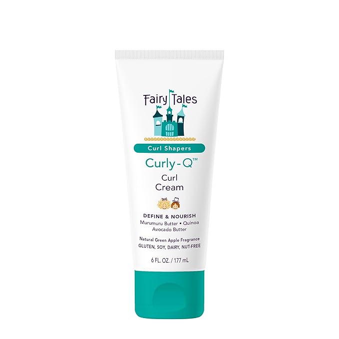 Fairy Tales Curly Q Kids Curl Cream – Lightweight Curl Crème for Curly and Wavy Hair Kids - Paraben, Sulfate, Gluten and Nut Free - 6 oz