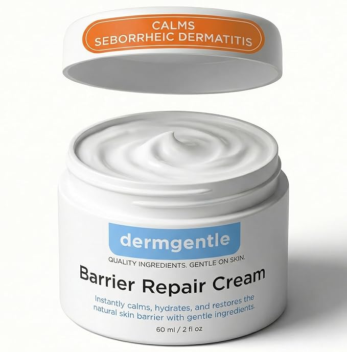Barrier Repair Cream for Dry, Normal, or Sentitive Skin, Strengthens Barrier, Fast-Absorbing Hydration, Suitable for Dry, Seborrheic, Normal & Sensitive Skin - Dermatitis Gentle Ingredients