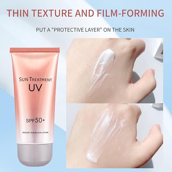 Sunscreen Lotion SPF 50 PA++++ Broad Spectrum UVA/UVB Protection, Lightweight Non-Greasy, Face & Body Sun Cream for All Skin Types