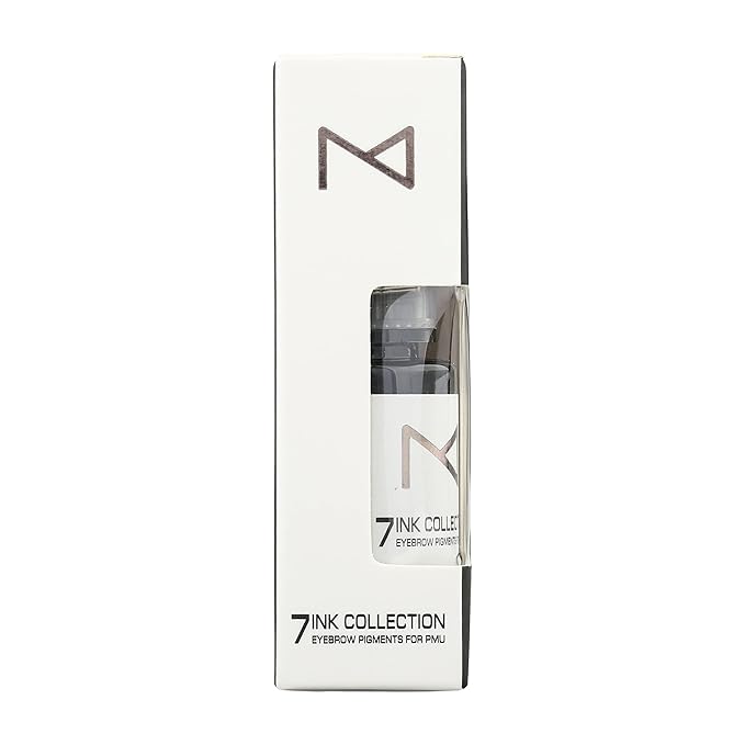 M - 7Ink Seven Colors Liquid Pigment Ink for Eyebrow Tattoo - Permanent Makeup Microblading Supplies Kit - Machine Use - Microshading - No Mixing Professionals Only -10ml (Single, Medium Brown)