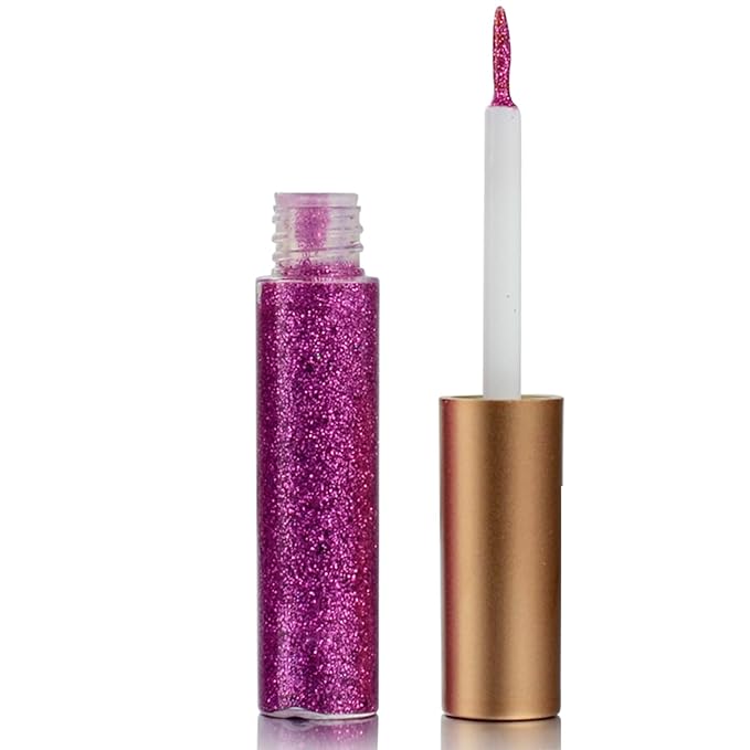 Liquid Glitter-Eyeliner, Shimmer-Water-proof Eye-Glitter Makeup Colorful Eye Liner Liquid Eyeliner (Rose)