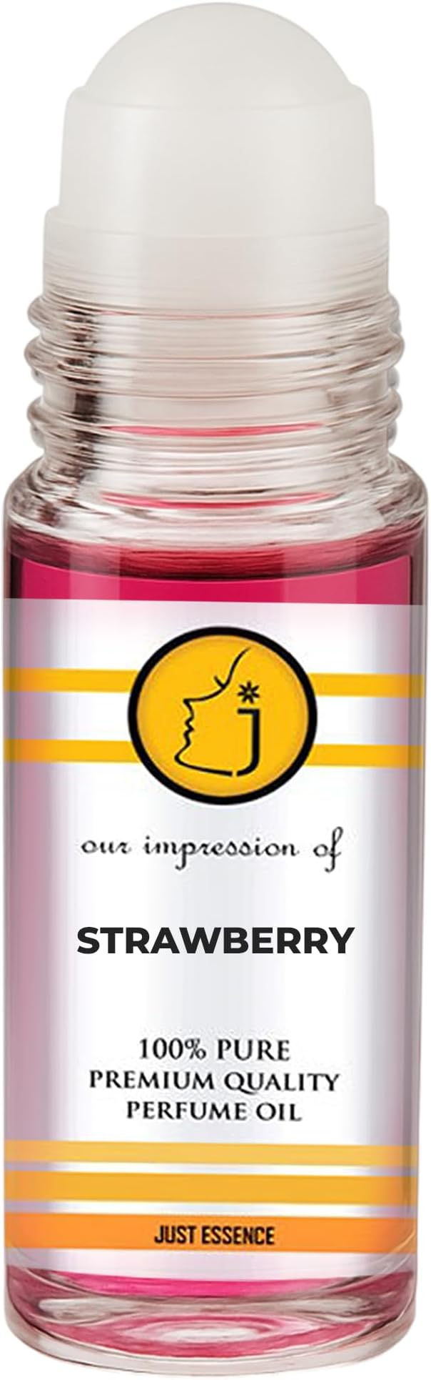 Just Essence Strawberry Roll On Fregrance Perfume Oil for Perfume Making, Personal Body Oil, Soap, Lotion, Candle Making & Incense | Premium Quality Undiluted & Alcohol Free | 1 Fl Oz