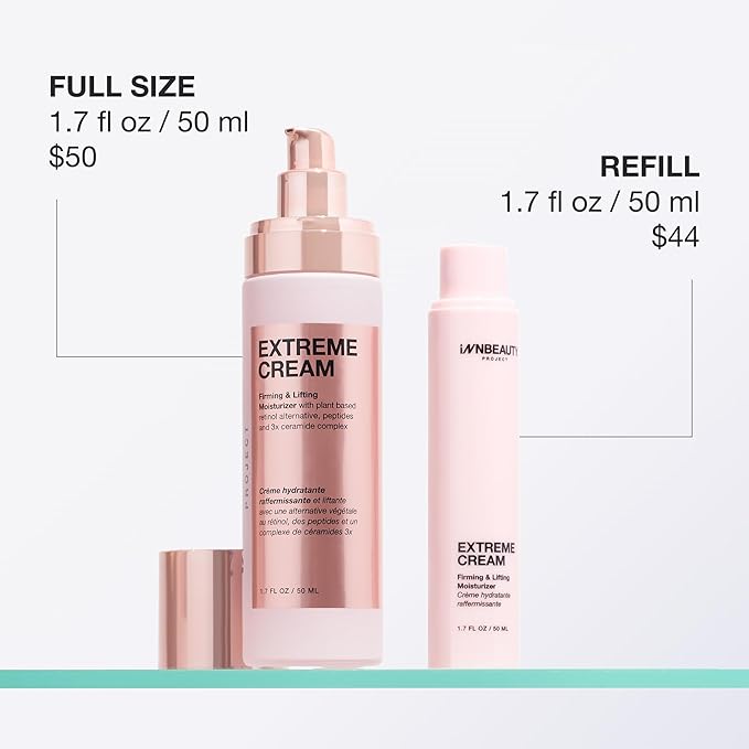 Innbeauty Project Extreme Cream Anti-Aging Firming & Lifting Moisturizer Refill with Peptides & Bio-Retinol Alternative, REFILL, 1.7 OZ (50ml)